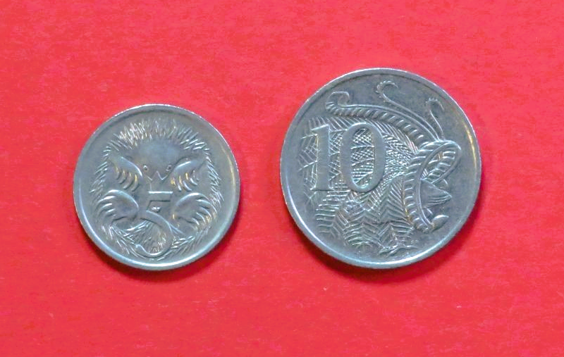 Australia - Set 2: 5/10 Cents, 1985-1998, circulated (USED / vf)