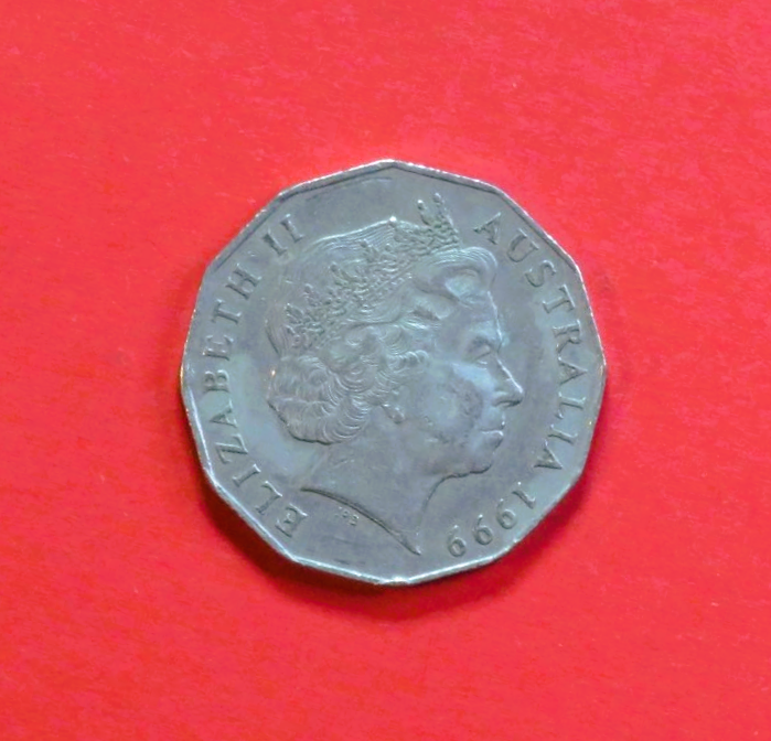 Australia: 50 Cents, since 1999, circulated (USED / vf)
