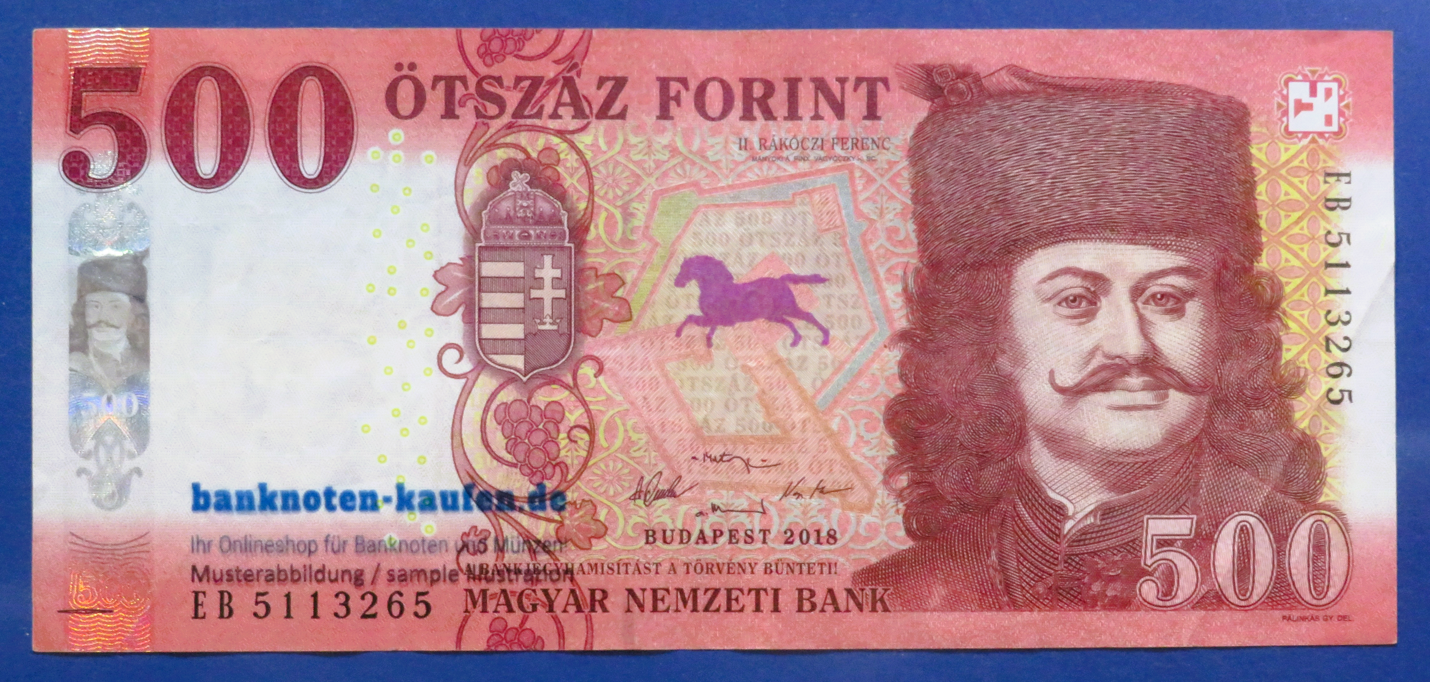 Hungary, 500 Forint, 2018, circulated (USED / VF), P-202
