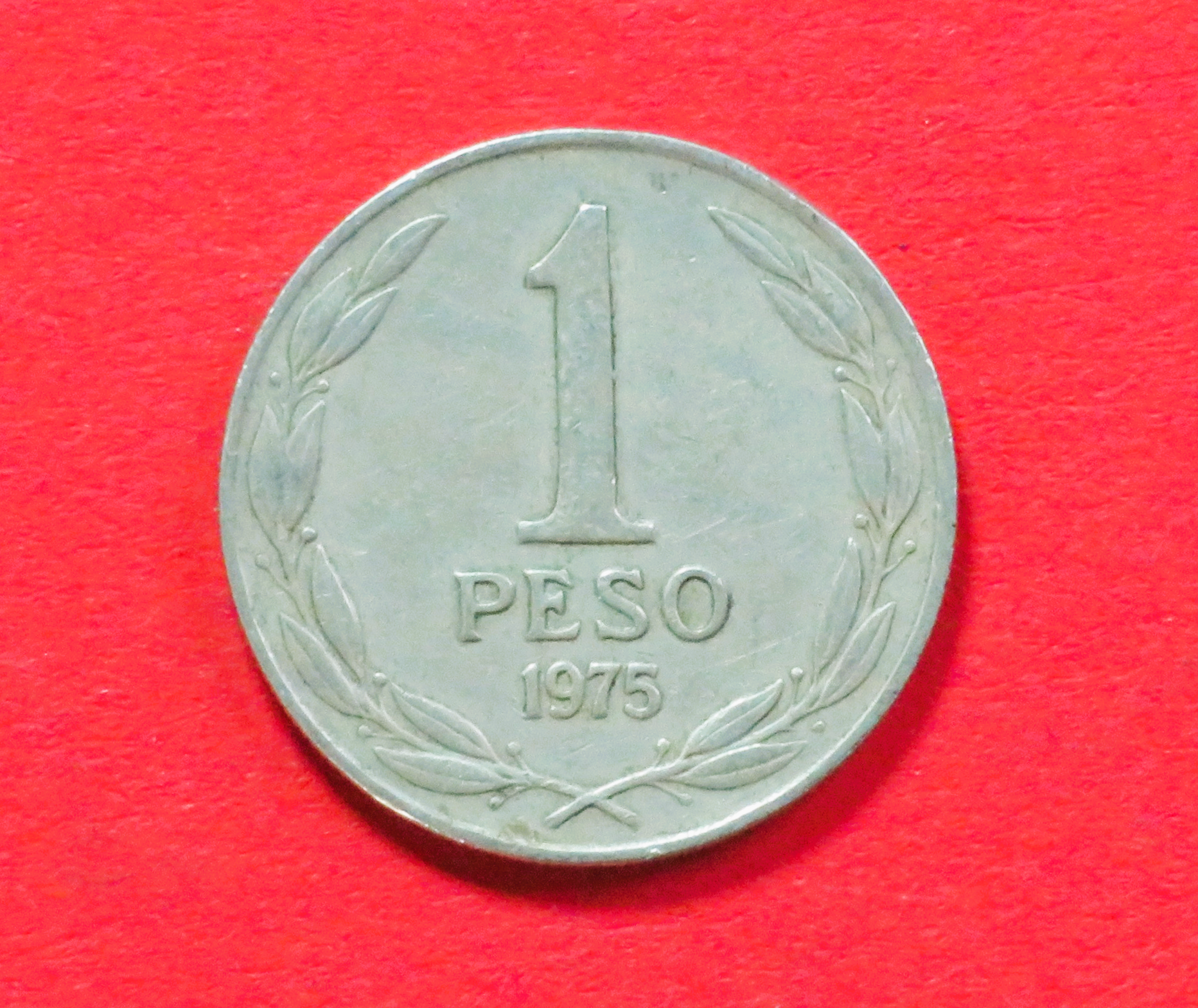 Chile: 1 Peso, 1975, gebraucht (used / ss), # 54
