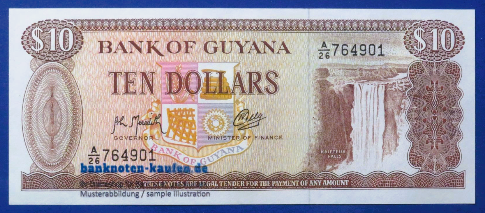 Guyana, 10 Dollars, 1993ND, uncirculated (UNC), P-23f