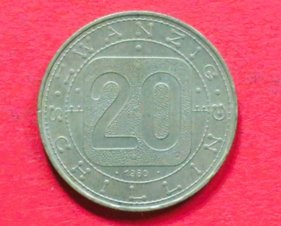 Österreich:  20 Schilling, 1980-1993, gebraucht (used / vz), # 145