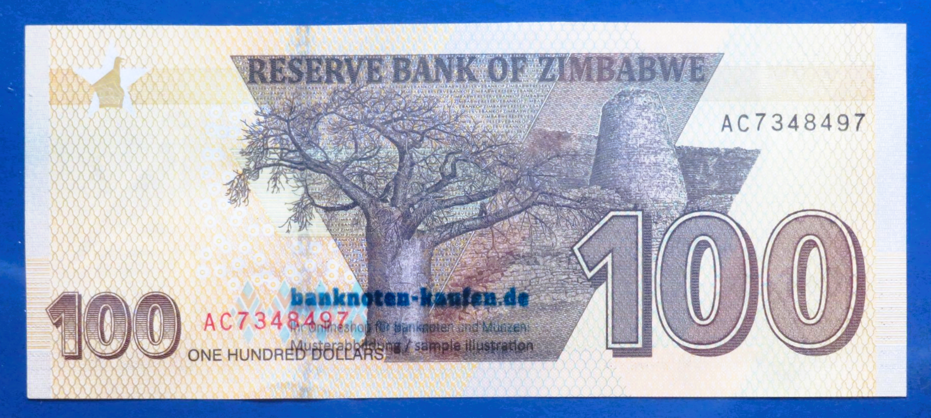 Simbabwe, 100 Dollars, 2020, vorzüglich (XF+), P-106a