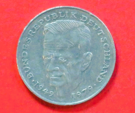 Bundesrepublik Deutschland: 2 Deutsche Mark, 1979-1993, gebraucht (used / ss), # 148