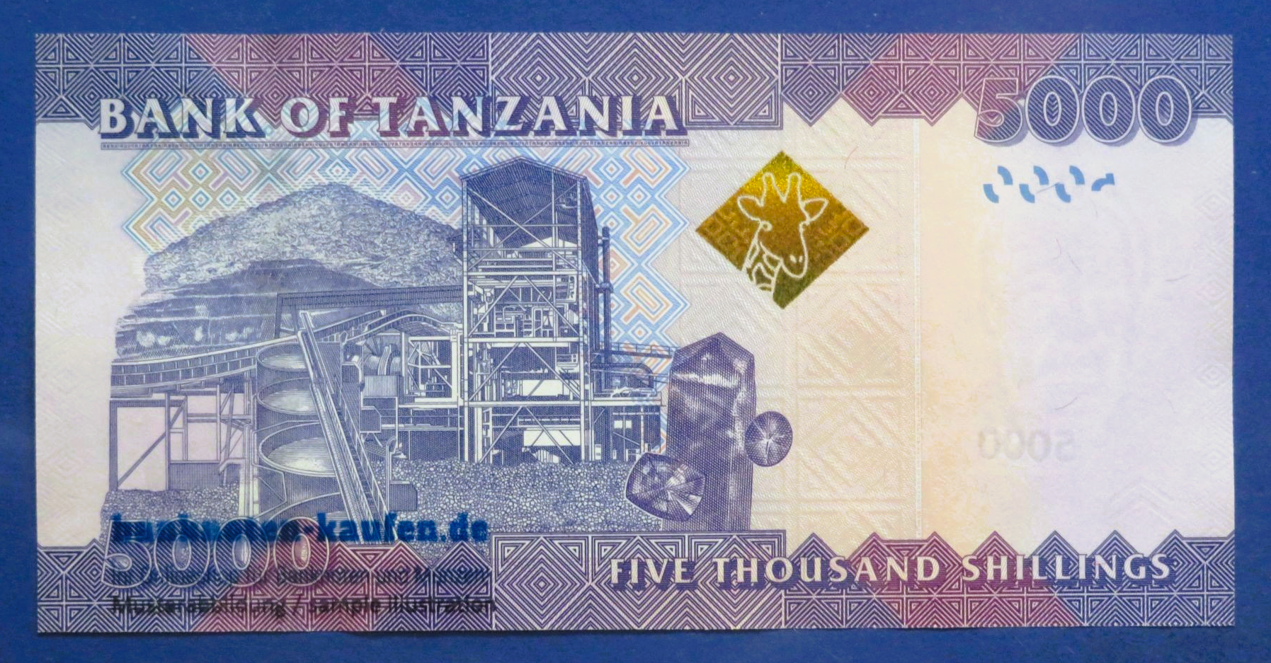 Tanzania - 5,000 Shillings, 2020ND, uncirculated (UNC), P-43c