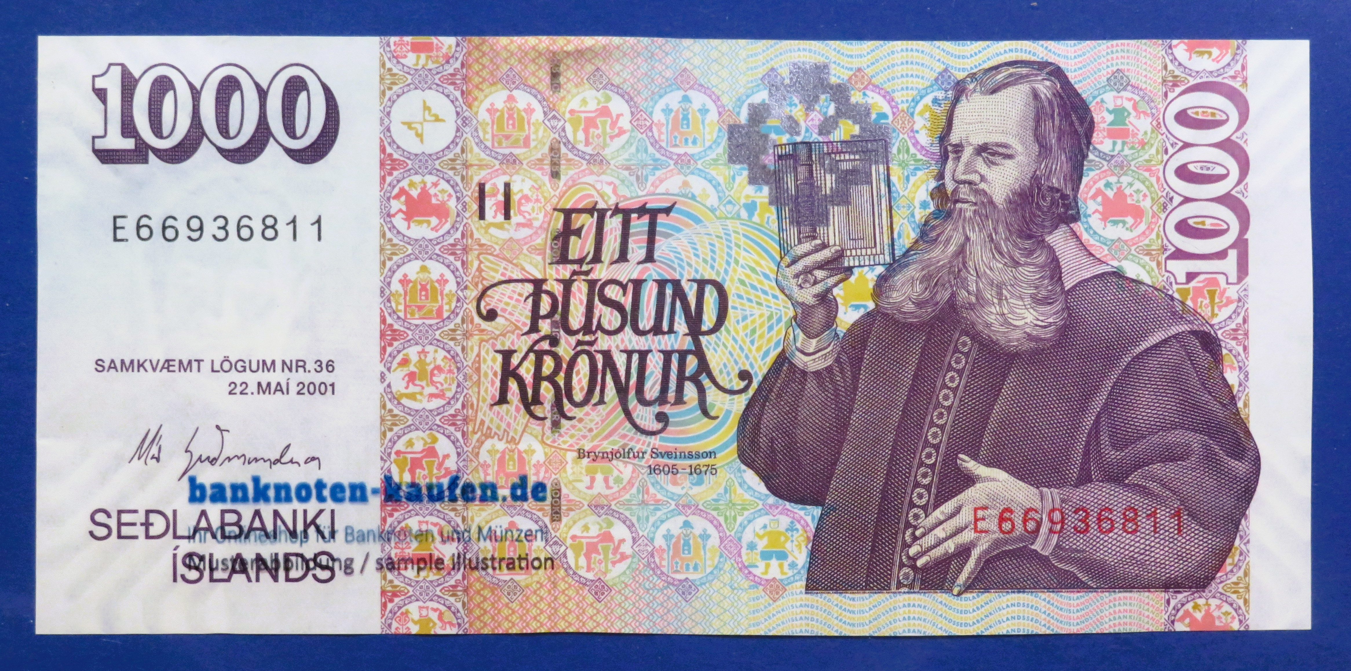 Iceland - 1,000 Kronur, 2001, uncirculated (UNC), P-59 
