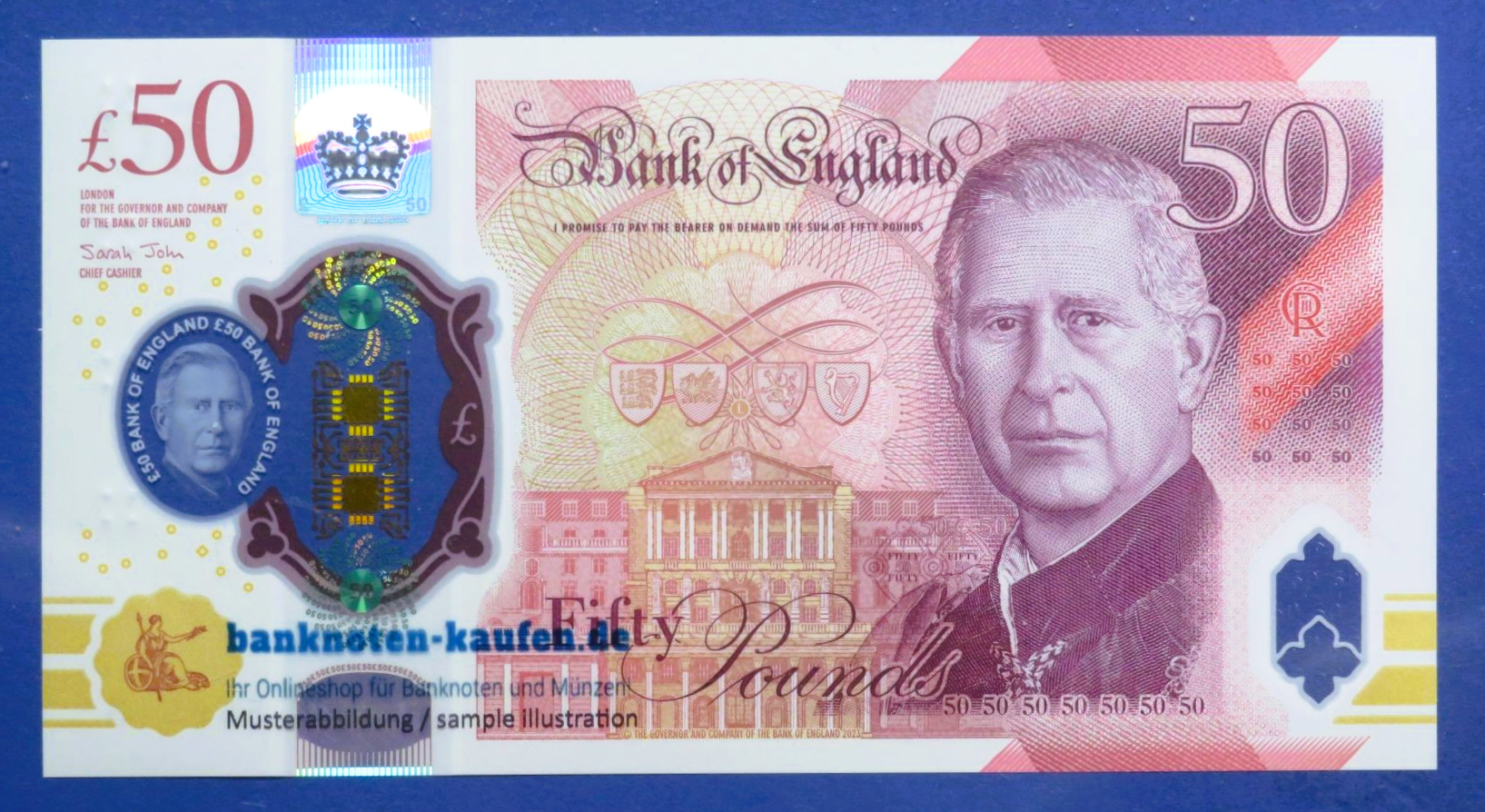 Great Britain, 50 Pounds, 2023, uncirculated (UNC), Polymer, King Charles III