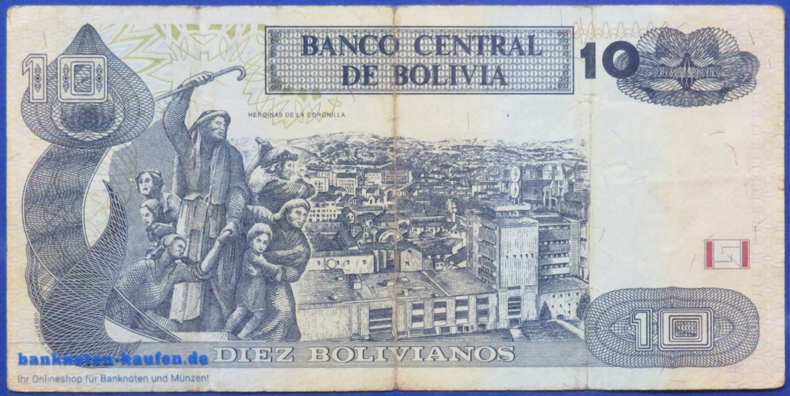 Bolivien, 10 Bolivianos, L. 1986, gebraucht (USED / F), P-243