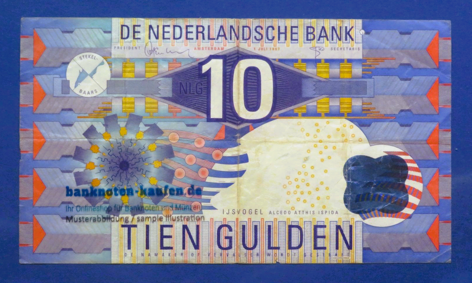 Niederlande, 10 Gulden, 1997, gebraucht (USED / F), P-99