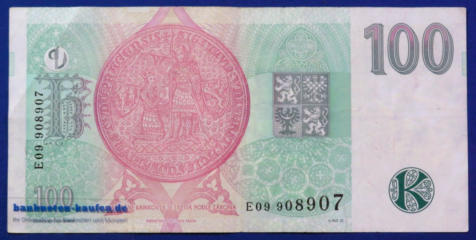 Czech Republic, 100 Korun, 1997,  circulated (USED / VF), P-18c