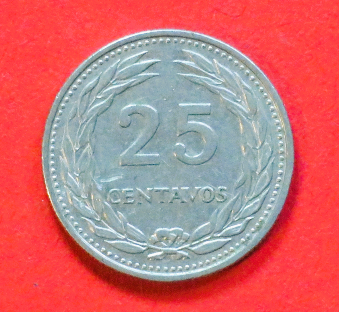 El Salvador: 25 Centavos, 1970, gebraucht (used / ss), # 38