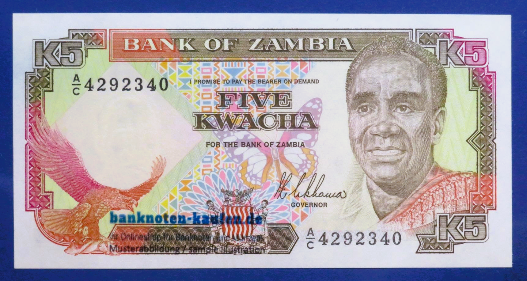 Zambia, 5 Kwacha, 1989ND, uncirculated (UNC), P-30