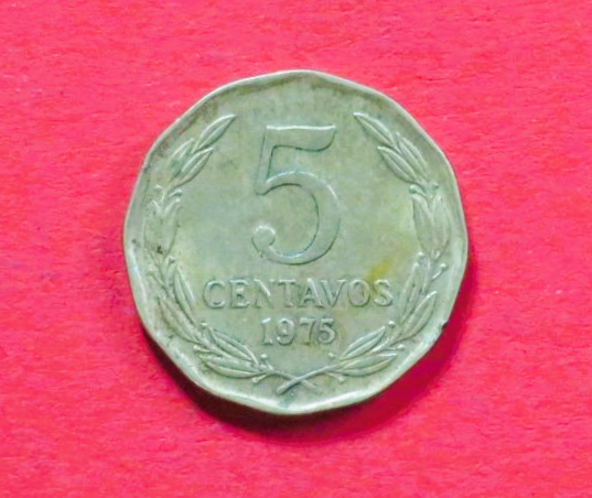Chile: 5 Centavos, 1975, gebraucht (used / ss), # 51