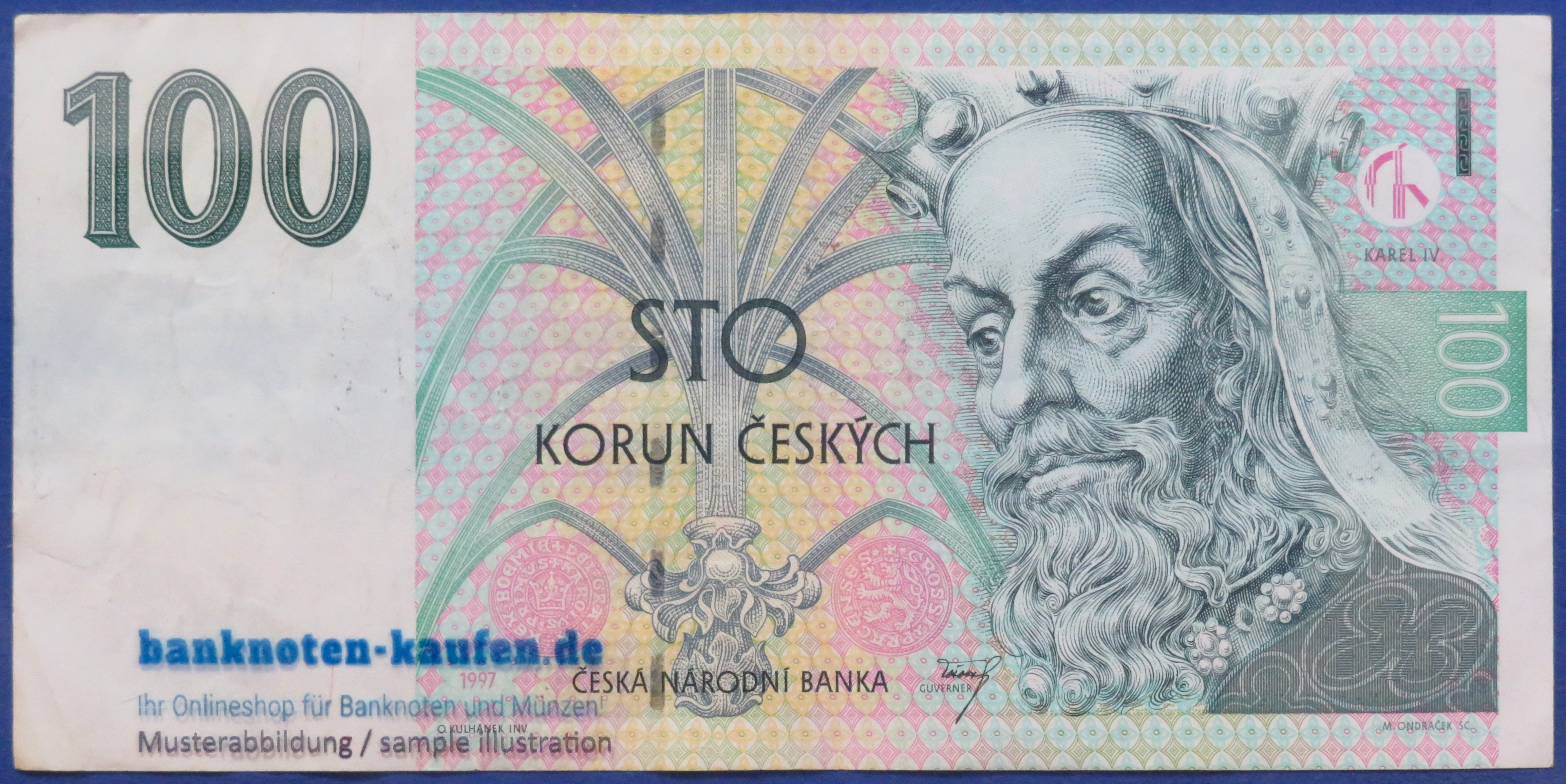 Tschechische Republik, 100 Korun, 1997,  gebraucht (USED / VF), P-18c