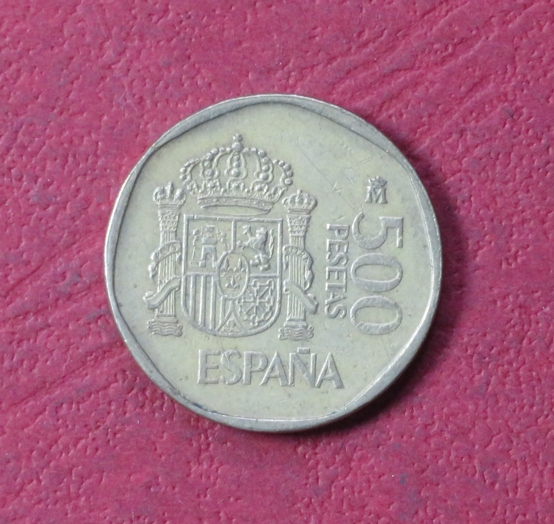 Spain EZM 1:  1 coin, 500 Pesetas, 1987-90, circulated (USED)