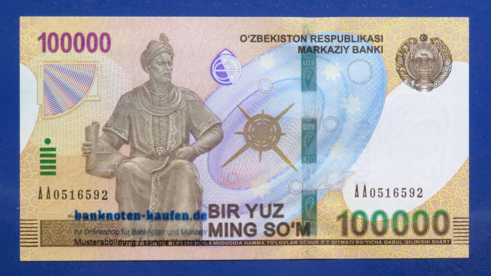 Uzbekistan - 100,000 Som, 2019, uncirculated (UNC), P-86