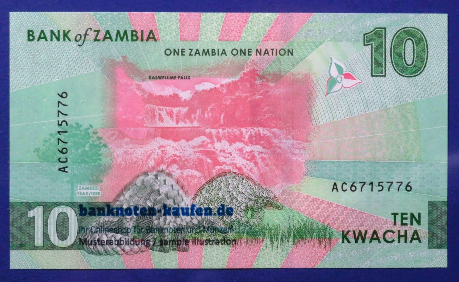 Sambia, 10 Kwacha, 2024, kassenfrisch (UNC), P-62a