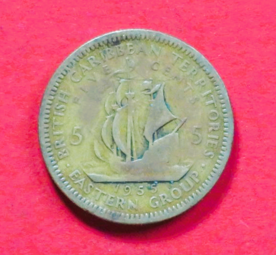 Ostkaribische Staaten: 5 Cents, 1955-1965, gebraucht (used / s-ss), # 4