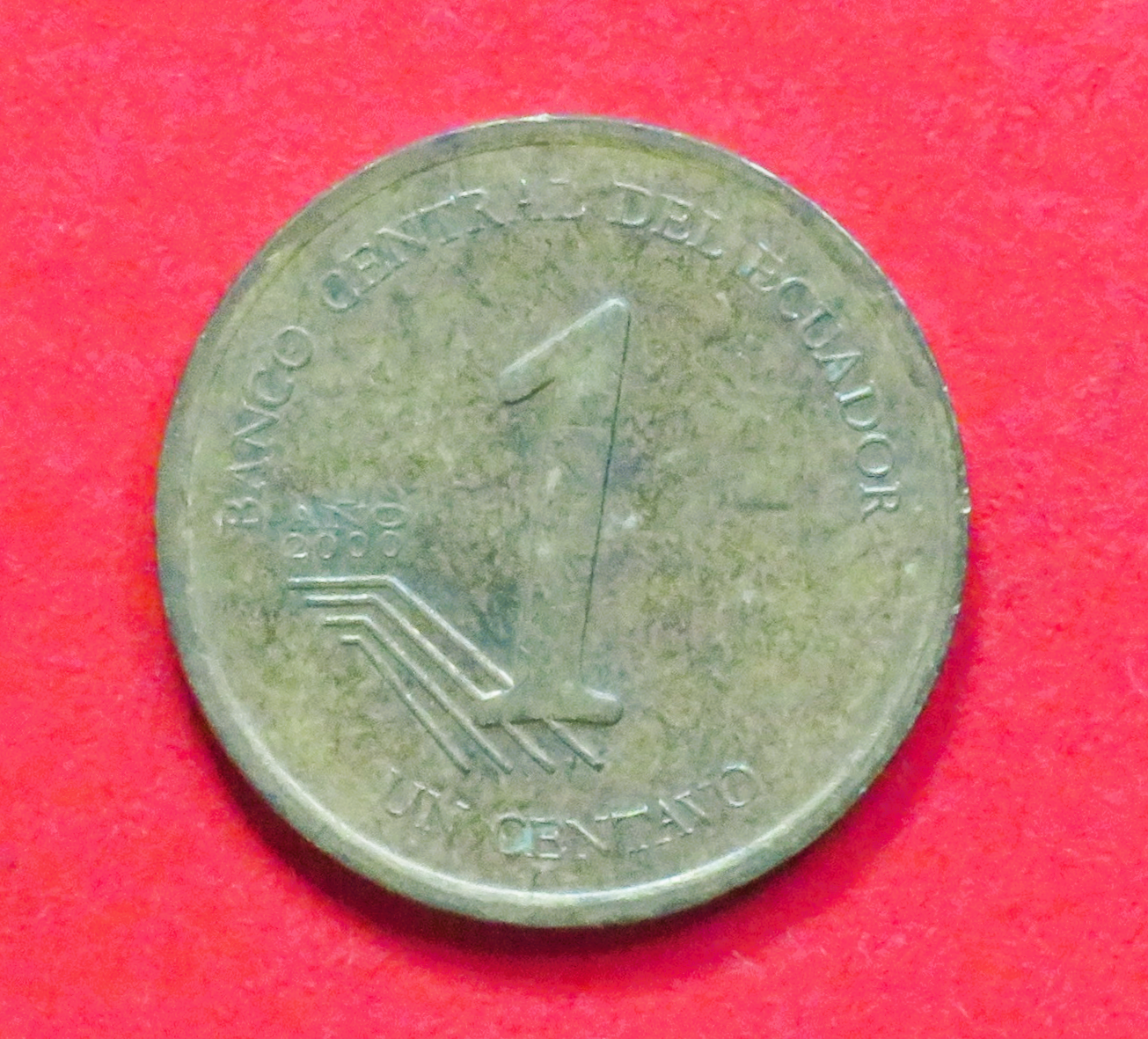 Ecuador: 1 Centavo, 2000, gebraucht (used / ss), # 100