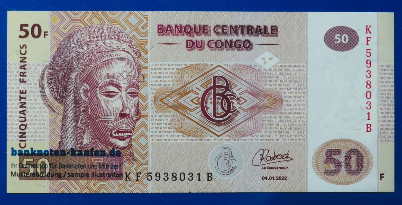 Congo D.R., 50 Francs, 2022, uncirculated (UNC)