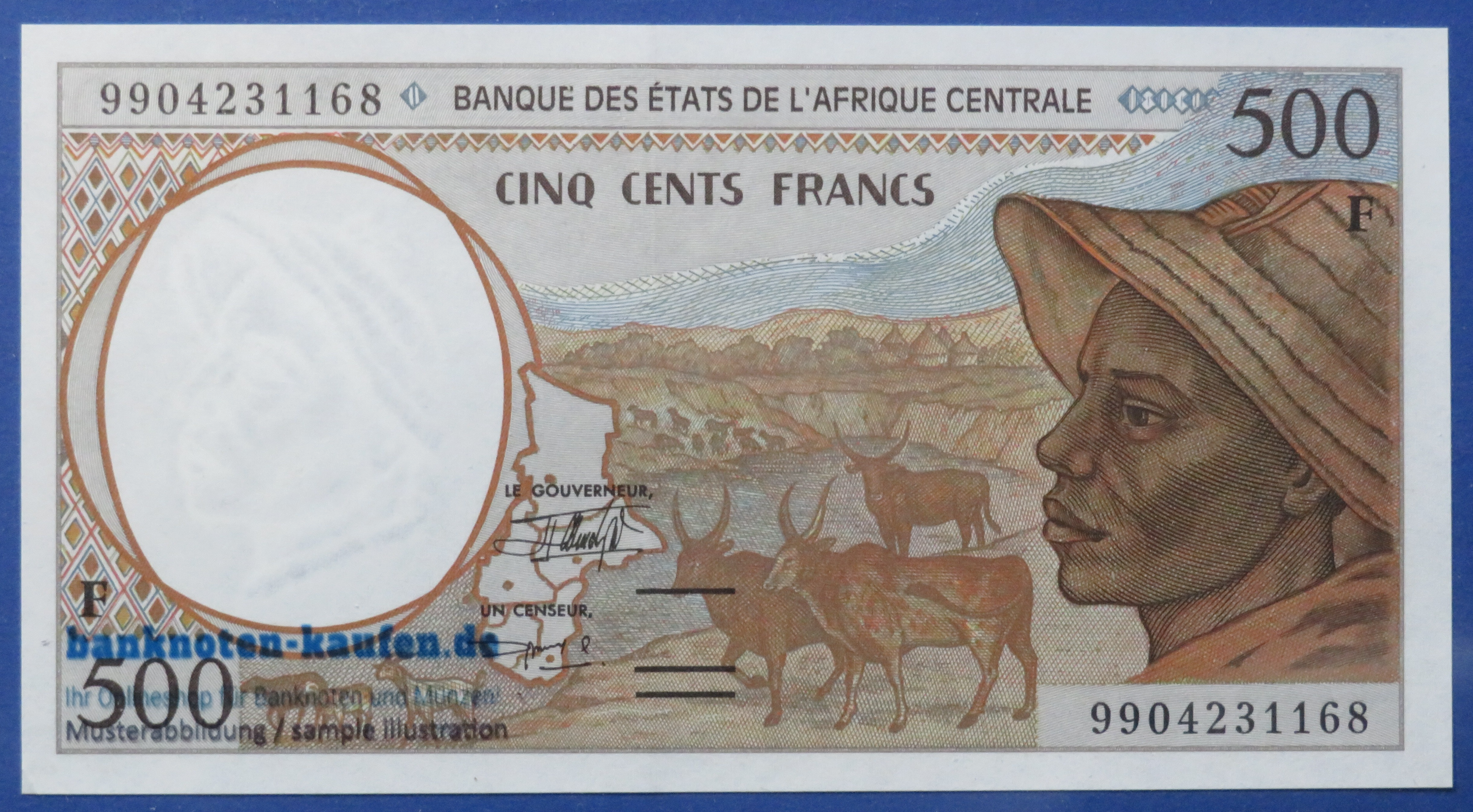 Central African States, 500 Francs, 1999, uncirculated (UNC), P-301Ff
