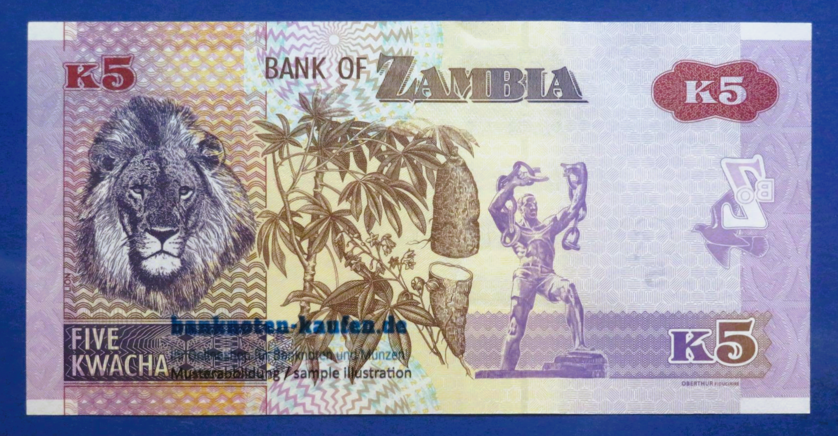 Zambia, 5 Kwacha, 2021, uncirculated (UNC), P-57d