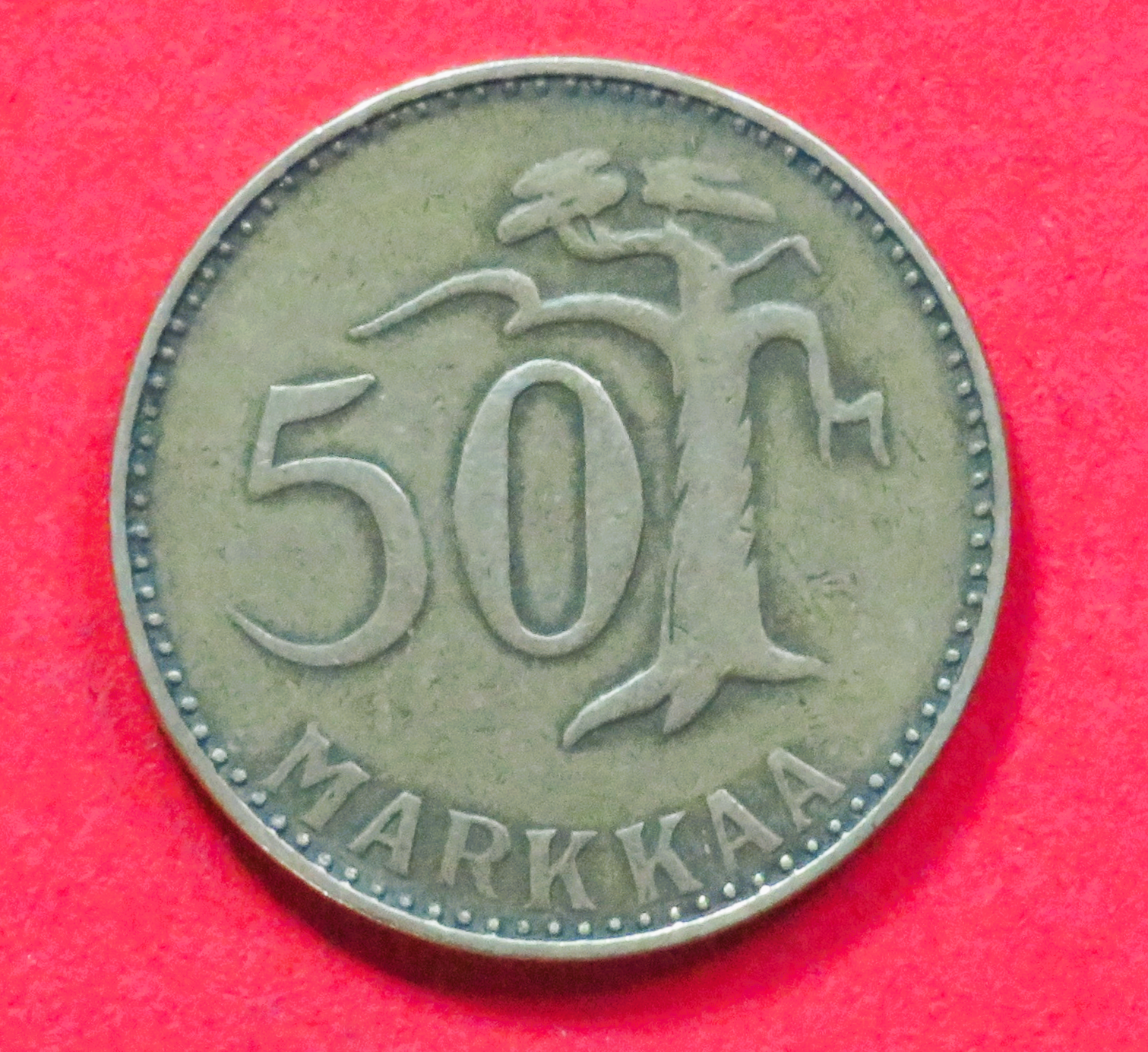 Finnland:  50 Markkaa, 1952-1962, gebraucht (used / ss), # 42