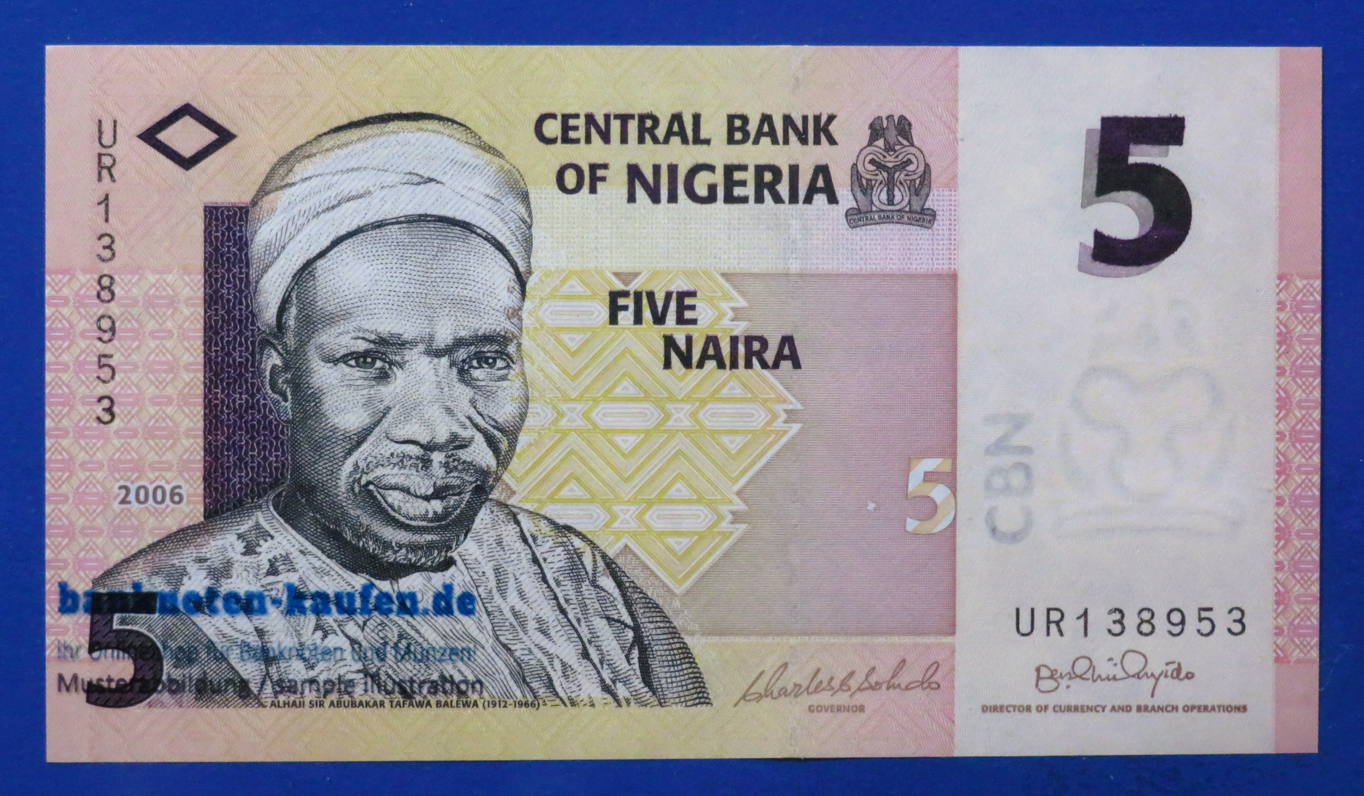 Nigeria, 5 Naira, 2006, about uncirculated (AU), P-32a
