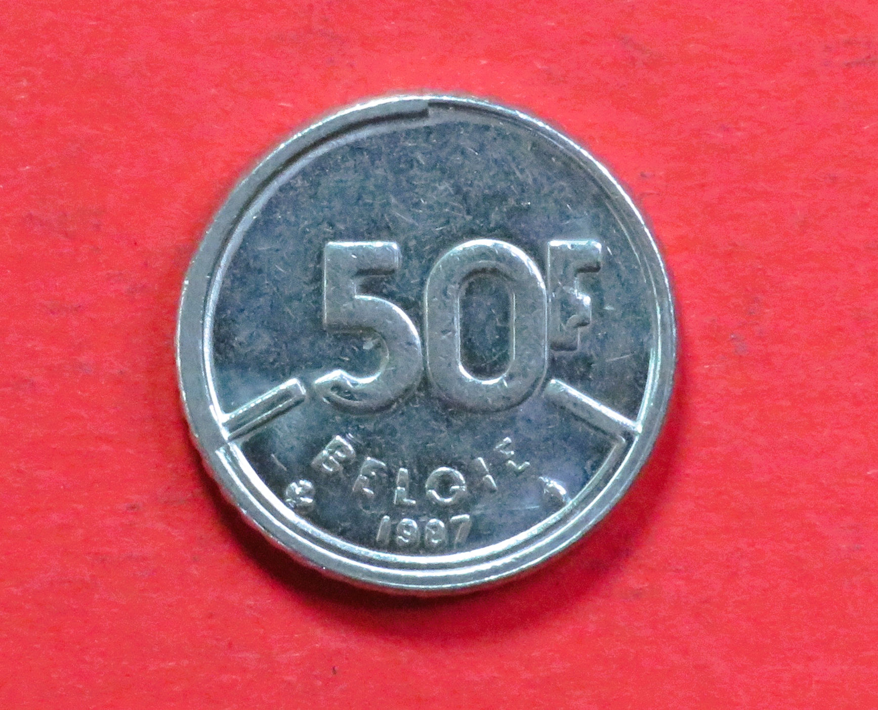 Belgium:  50 Frank (nl-type), 1987-1993, circulated (USED / vf)