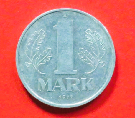 DDR: 1 Mark, 1972-1990, gebraucht (used / ss+), # 15