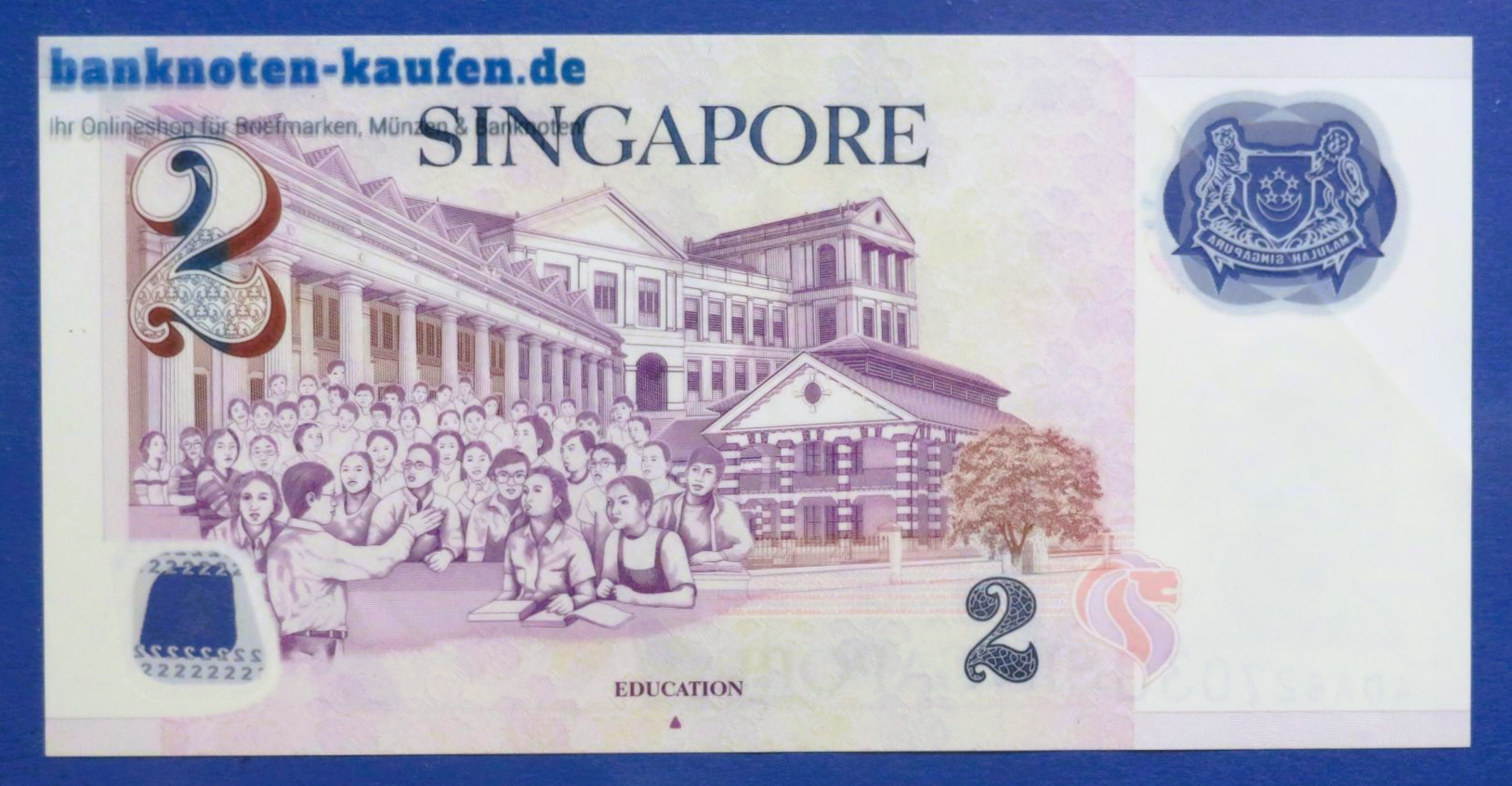Singapur, 2 Dollars, 2005ND, gebraucht (USED / VF), Polymer, P-46d