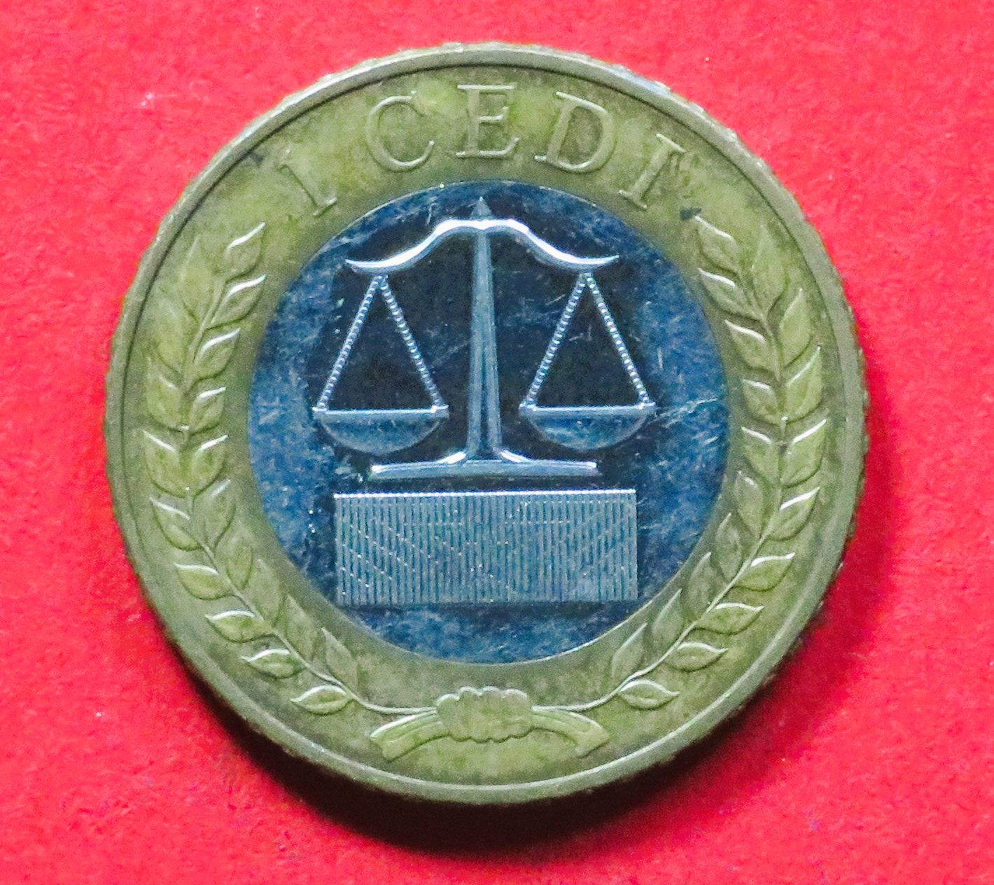 Ghana: 1 Cedi, 2022, gebraucht (used / ss)