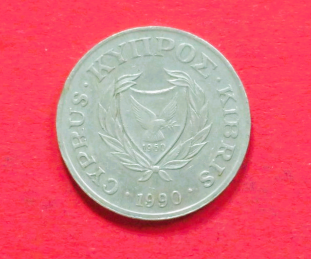 Zypern:  20 Cents, 1989-1990, gebraucht (used / ss), # 62