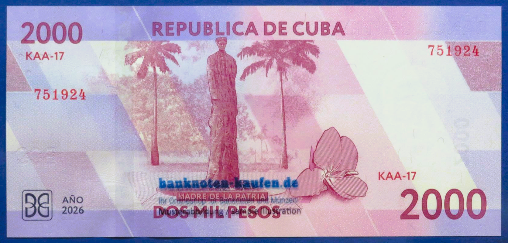 Karibik, 2.000 Pesos, 2026, kassenfrisch(UNC), P-neu