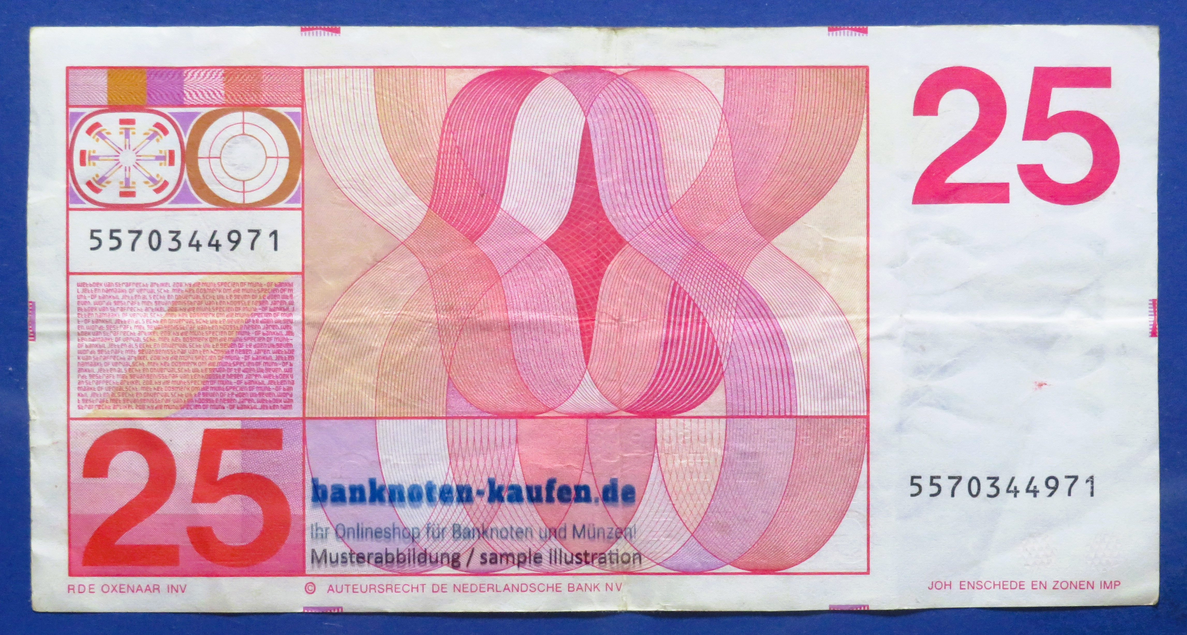 Niederlande, 25 Gulden, 1971, gebraucht (USED / VF), P-92a