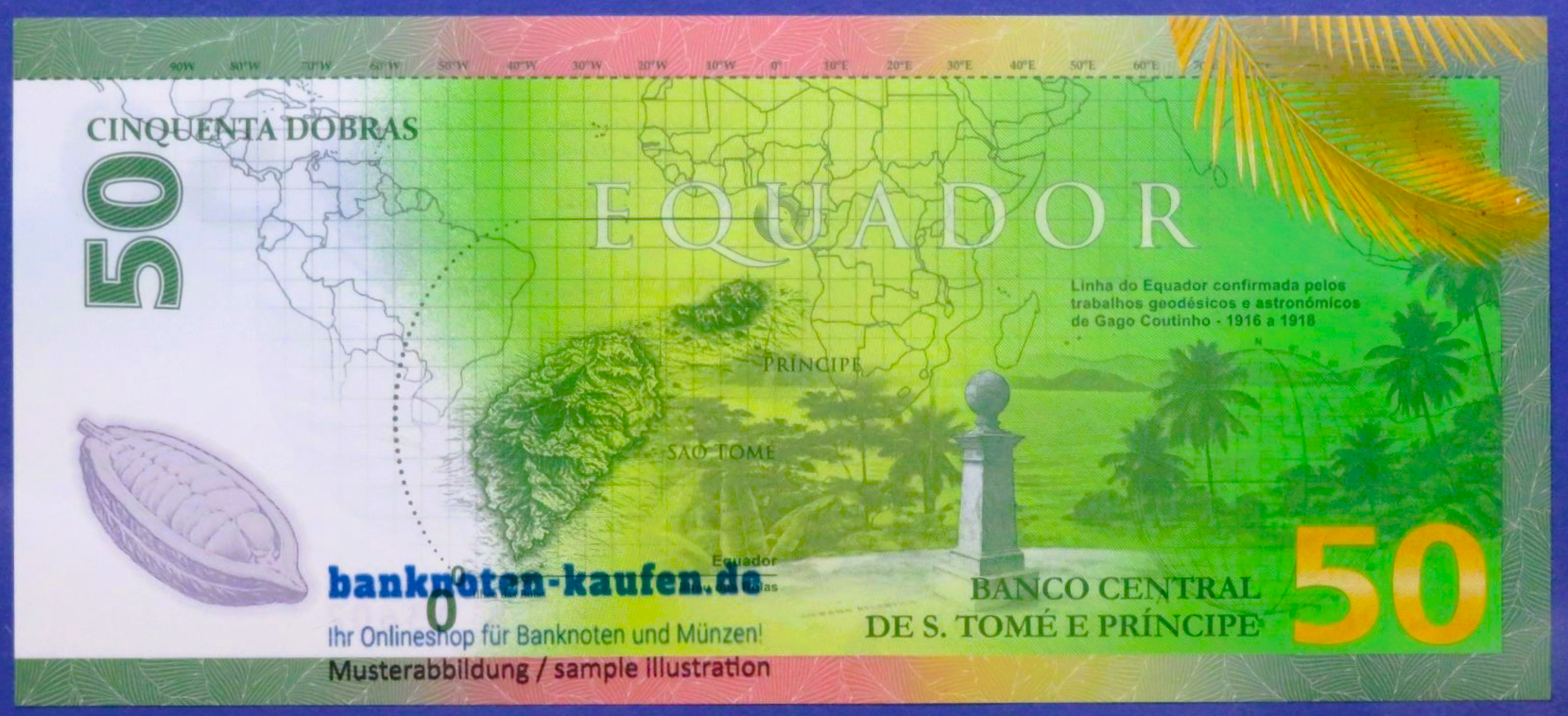 Sao Tome e Principe, 50 Dobras, 2026, kassenfrisch (UNC), Gedenkausgabe, Polymer, P-neu