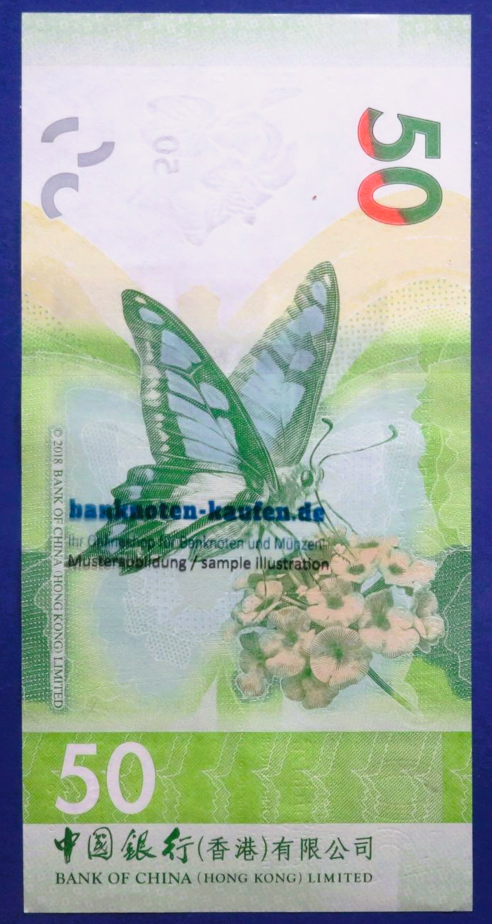 Hongkong, 50 Dollars, 2023, extremely fine (XF), P-349c, (BoC)