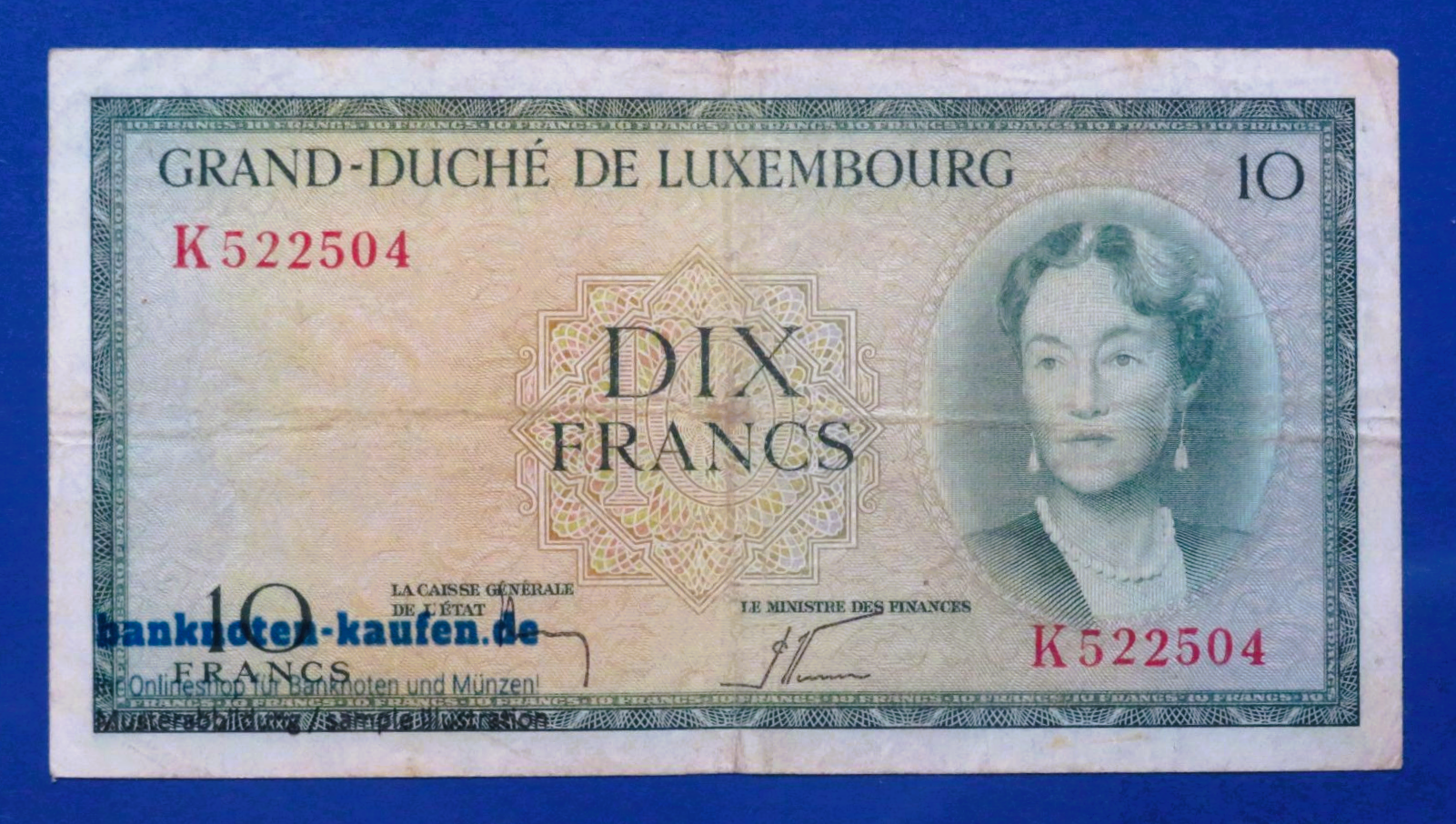 Luxemburg, 10 Francs, 1954ND, gebraucht  (USED / VF), P-48