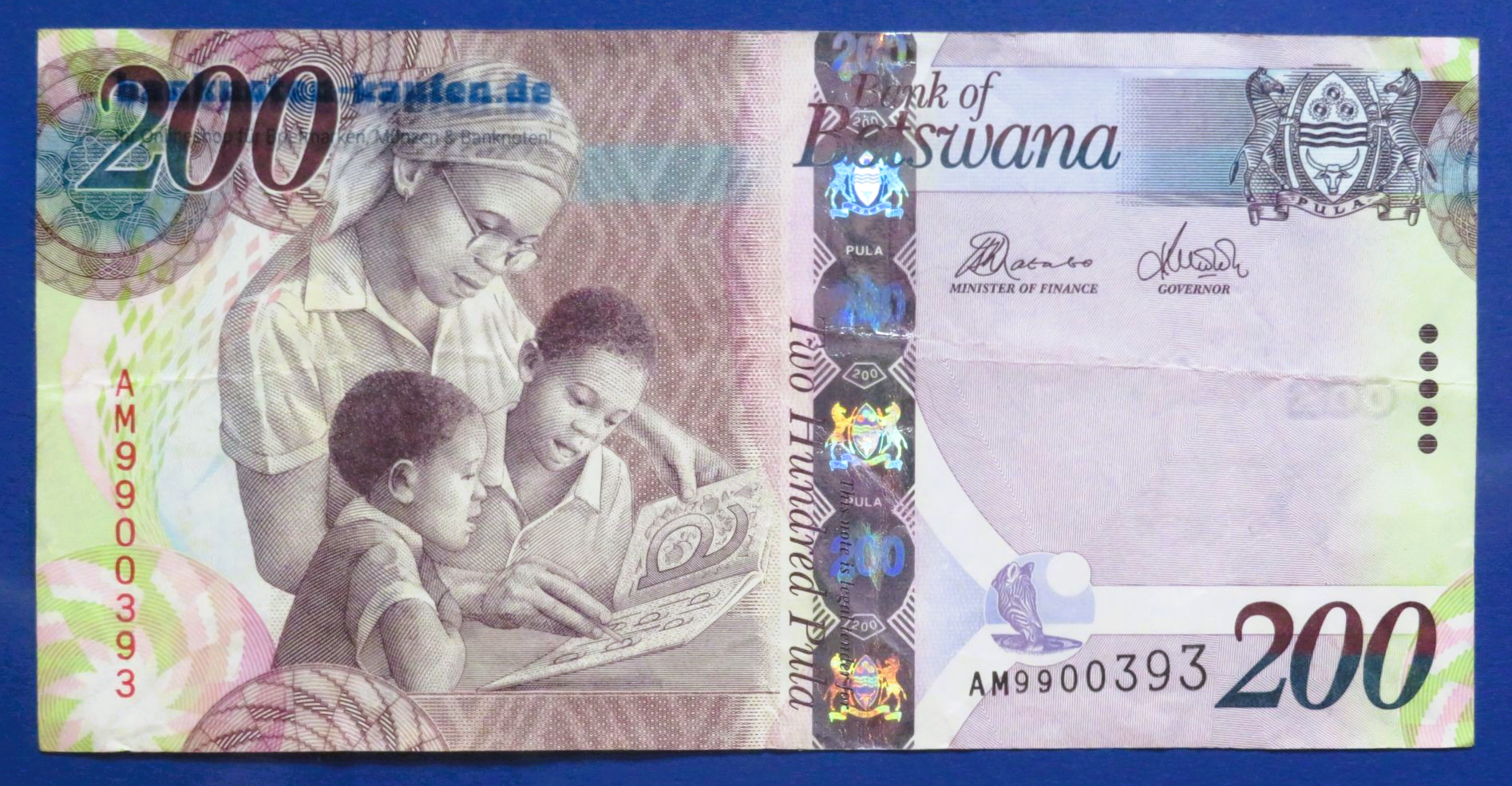 Botswana, 200 Pula, 2016, circulated (USED / VF), P-34e
