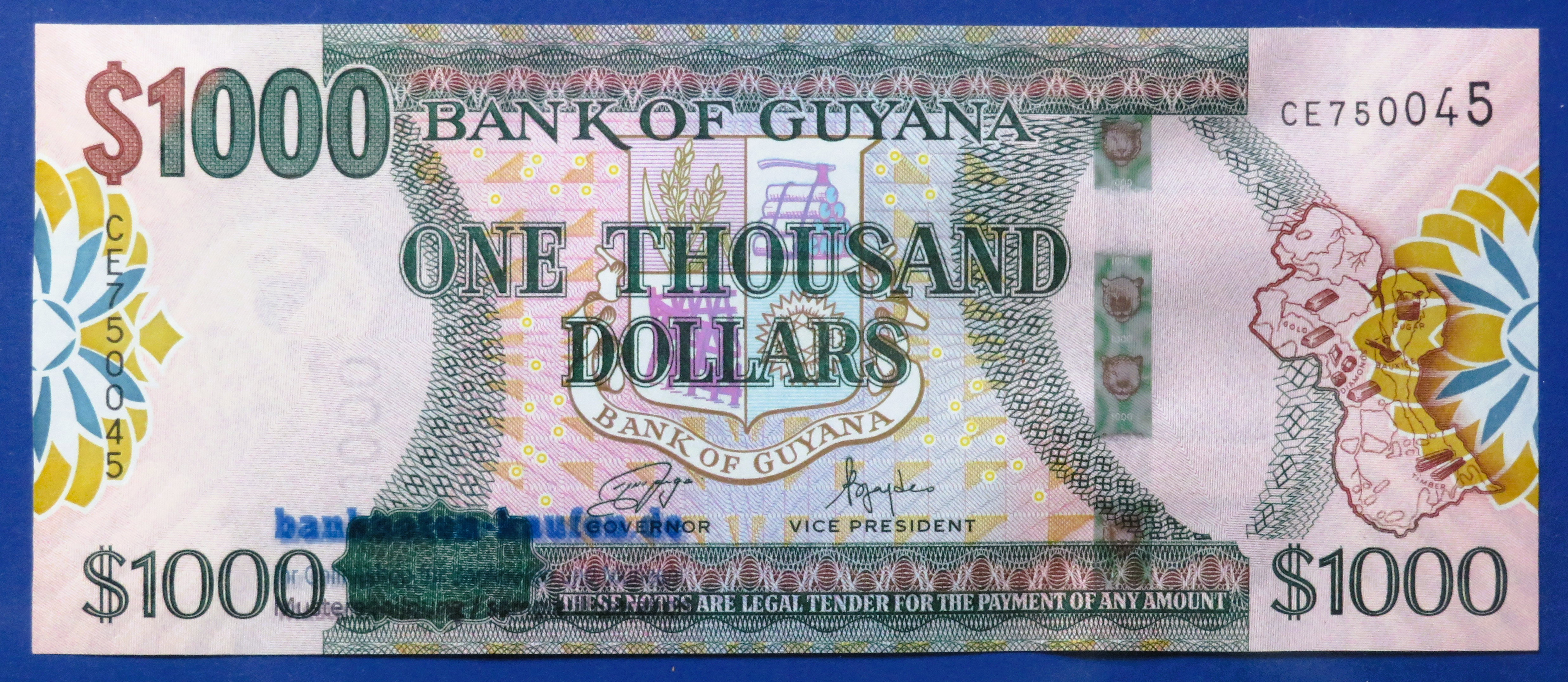 Guyana - 1,000 Dollars, 2024ND, uncirculated (UNC)