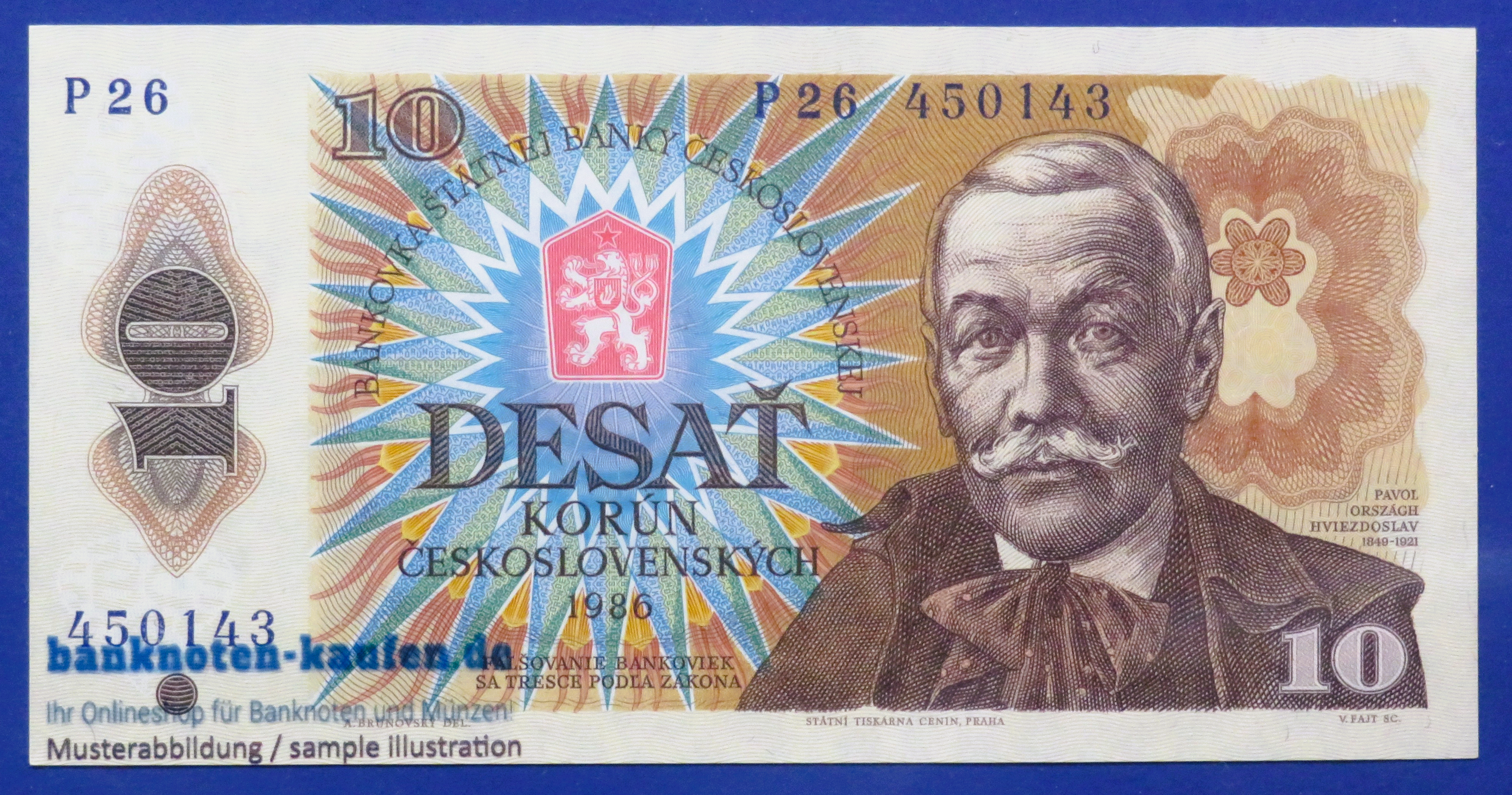 Czechoslovakia, 10 Korun, 1986,  circulated (USED / AU), P-94b