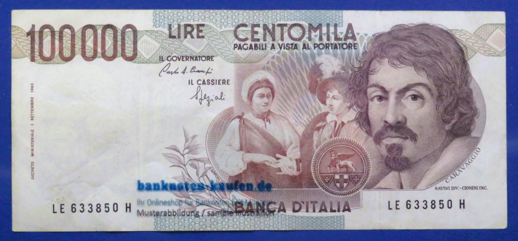 Italy - 100,000 Lire, 1983, circulated (USED / VF), P-110b
