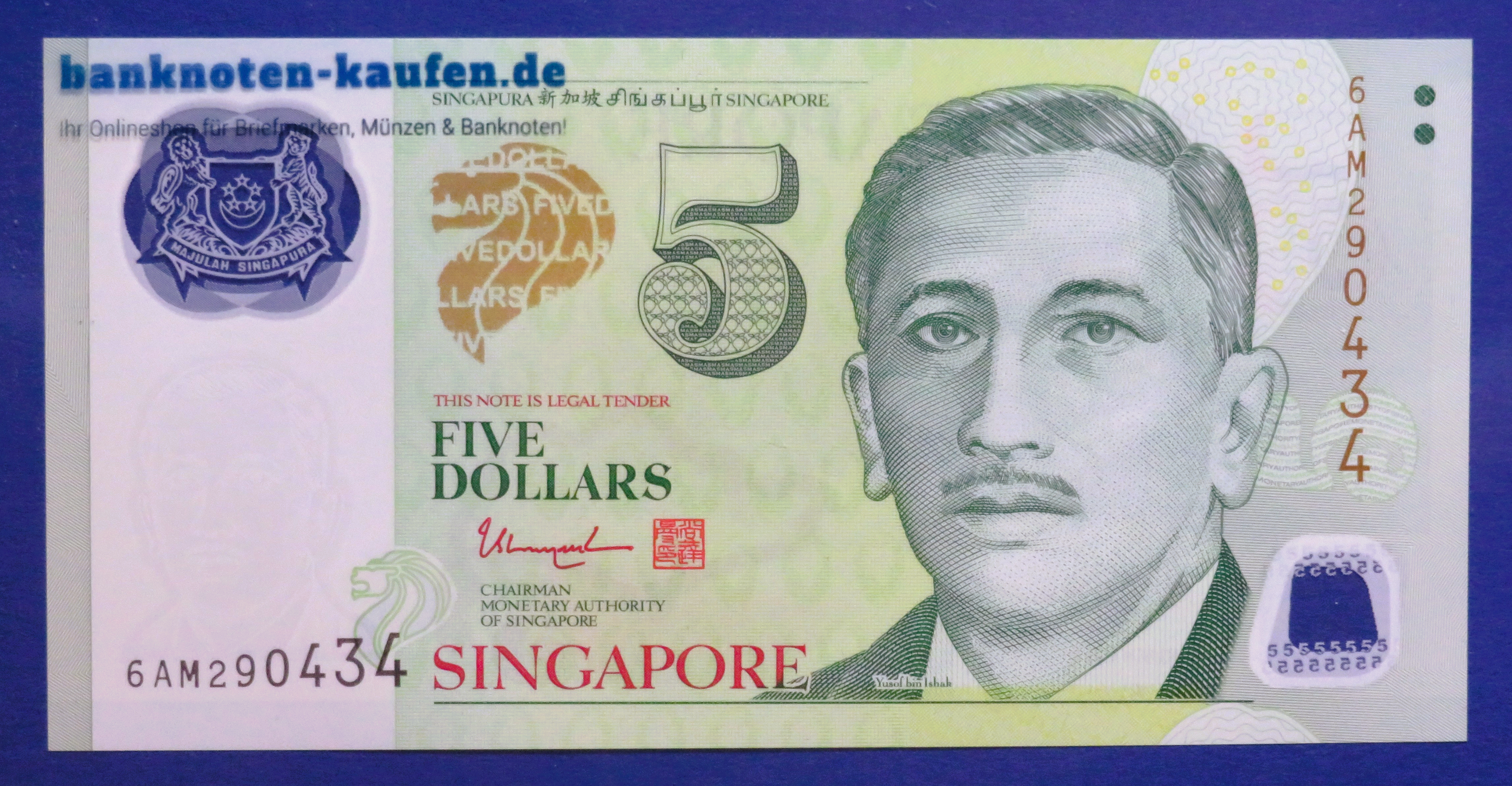 Singapore, 5 Dollars, 2005ND, uncirculated (UNC), Polymer, P-47g