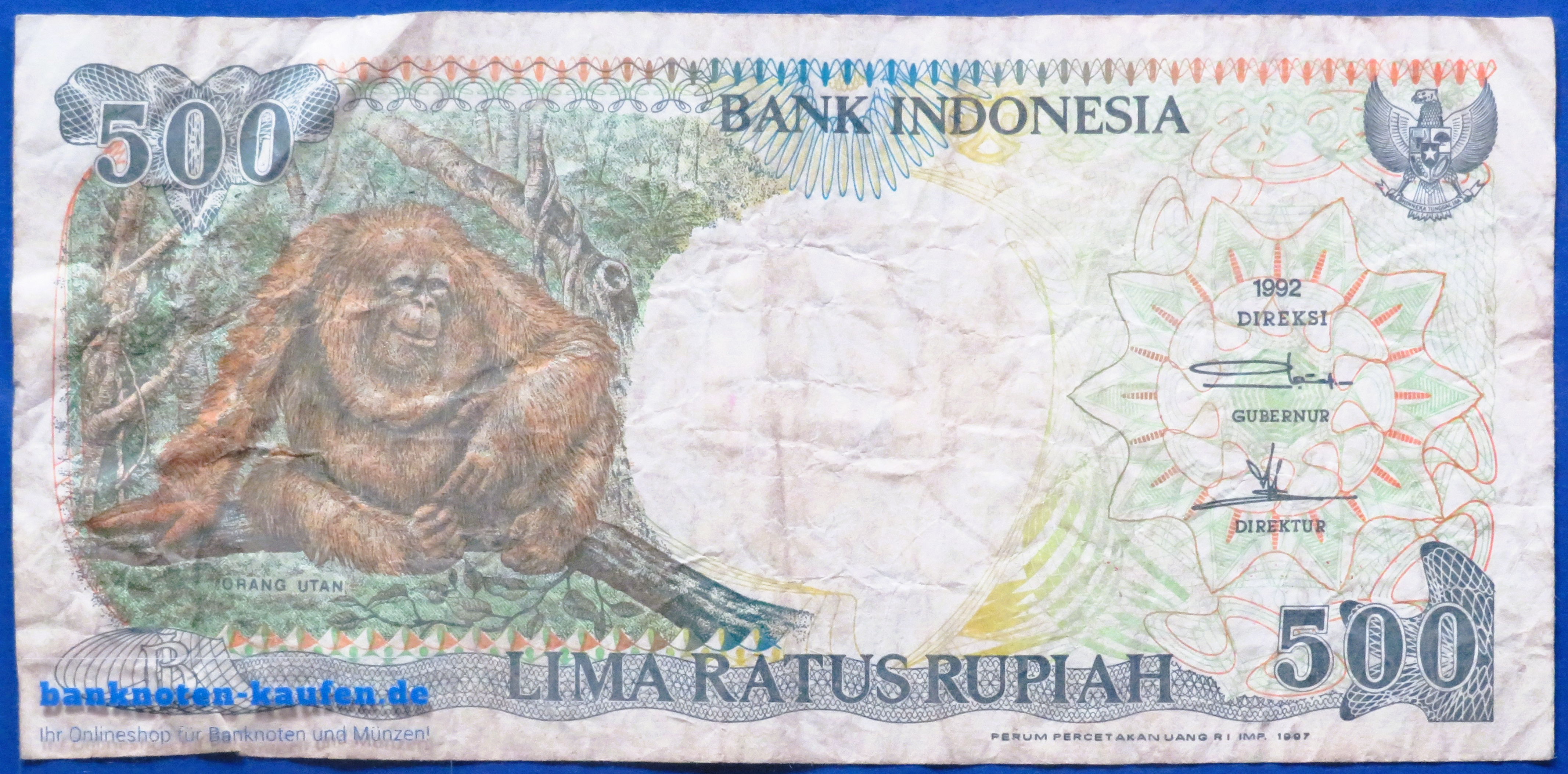Indonesien, 500 Rupiah, 1992, gebraucht (USED / F), P-128