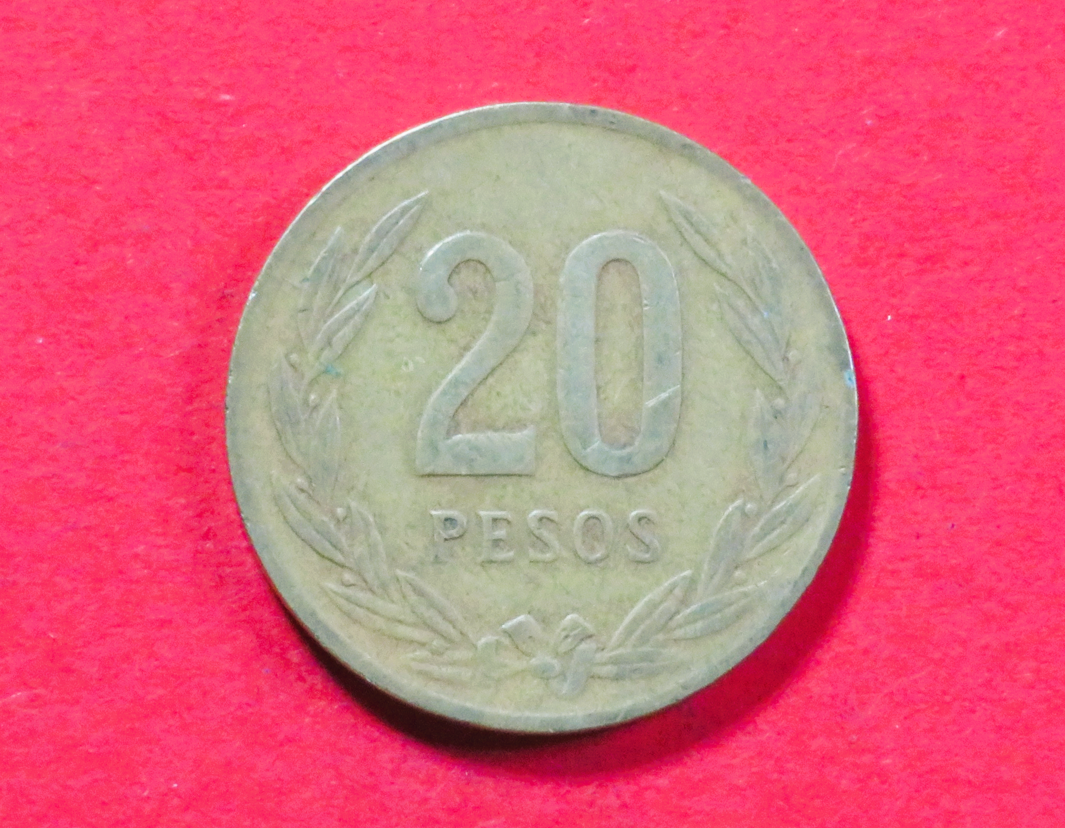 Kolumbien:  20 Pesos, 1982-1989, gebraucht (used / ss), # 98