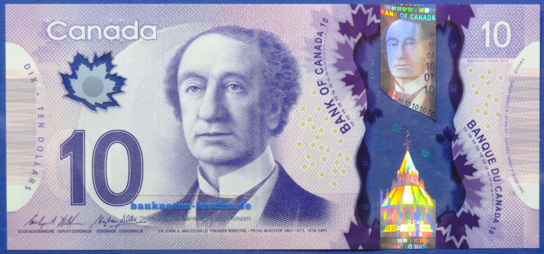 Kanada, 10 Dollars, 2013, gebraucht (USED / XF), Polymer, P-107