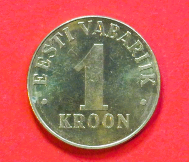 Estland:  1 Kroon, 1998-2006, gebraucht (used / ss-vz), # 26b