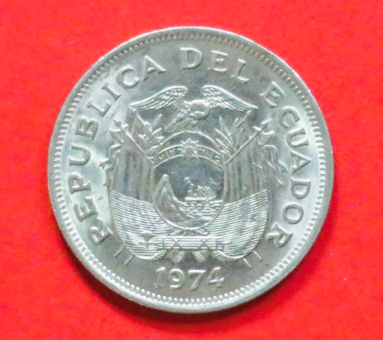 Ecuador: 1 Sucre, 1974-1977, gebraucht (used / vz), # 76a