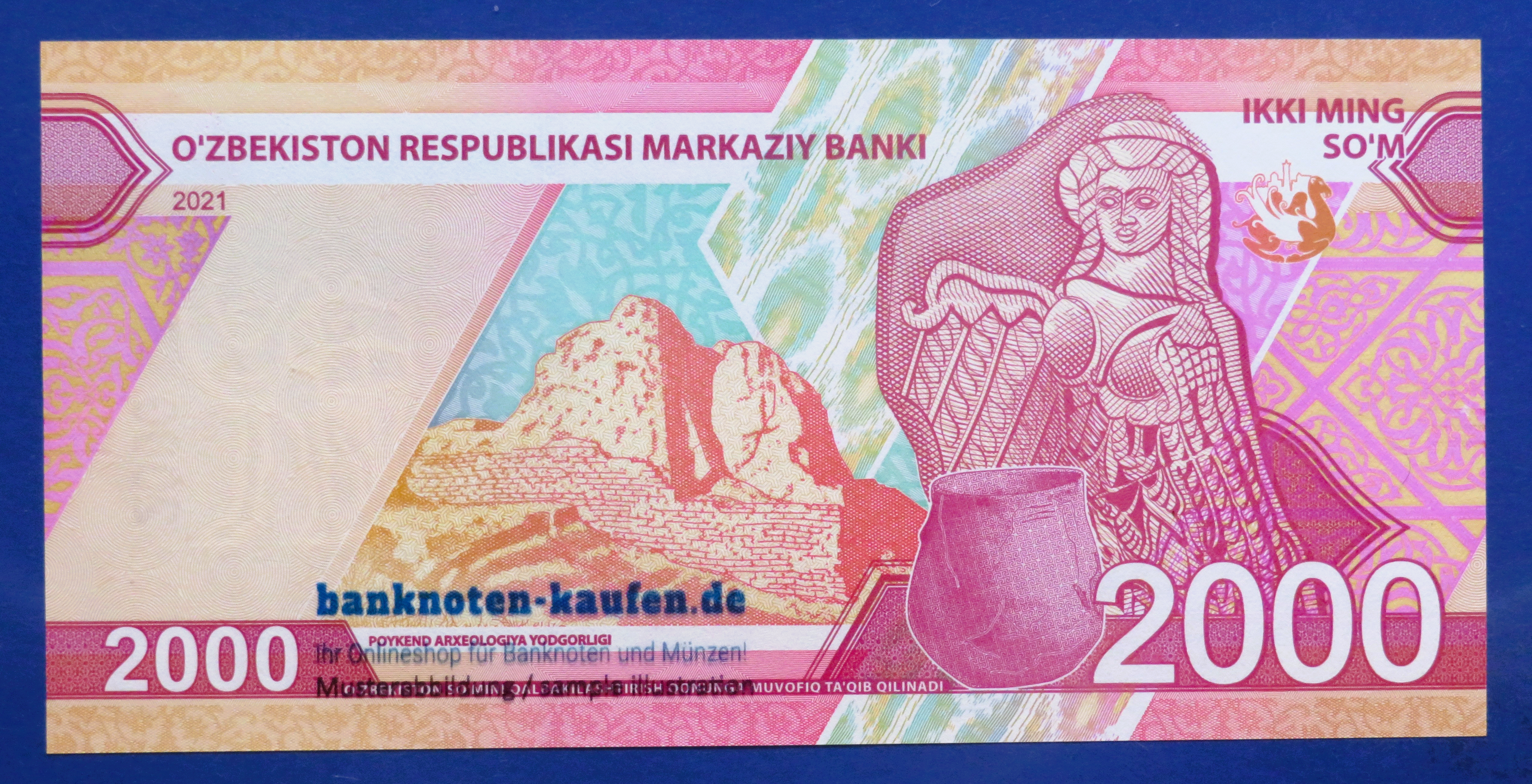 Uzbekistan - 2,000 Som, 2021, uncirculated (UNC), P-87