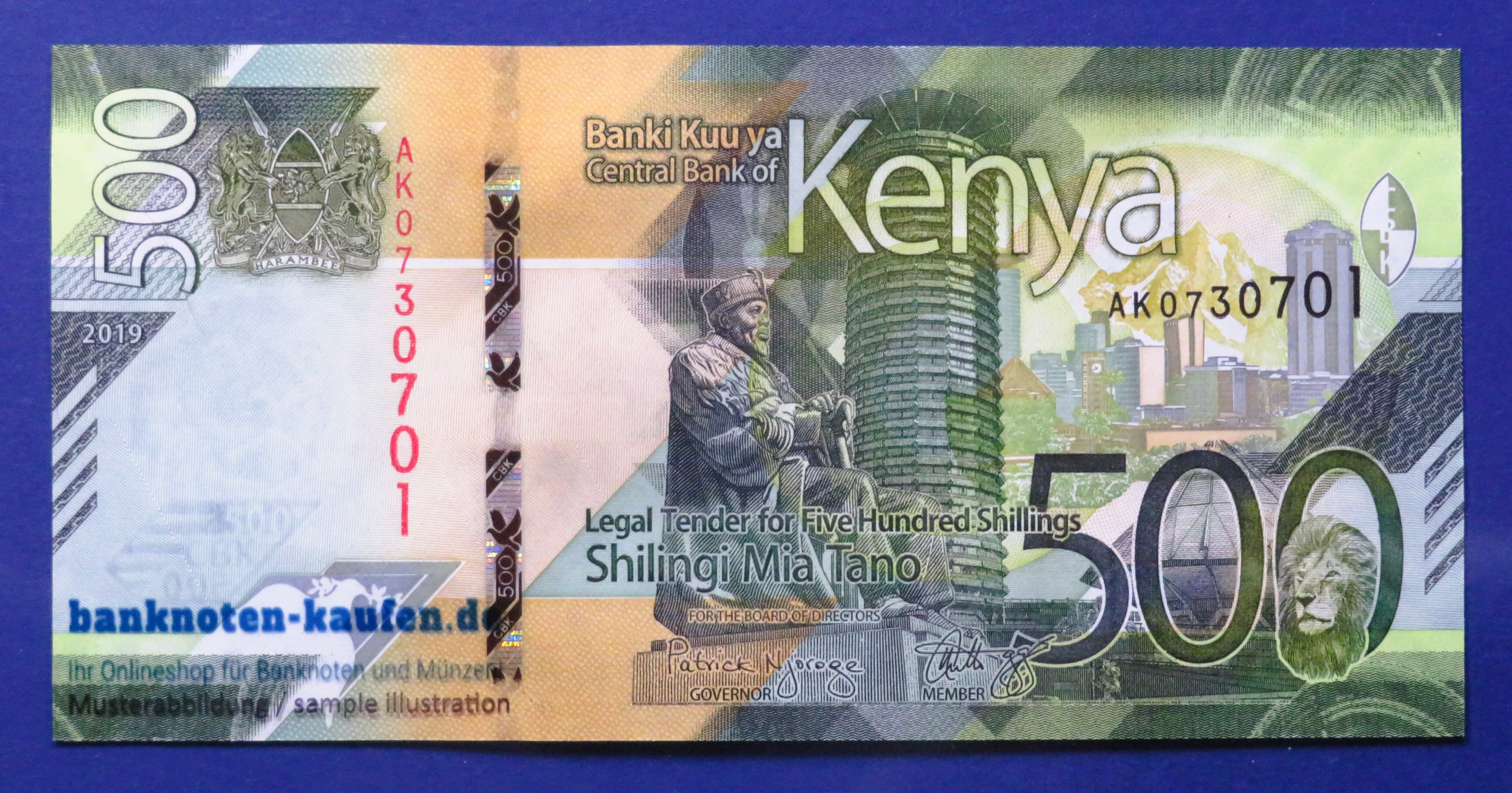 Kenya, 500 Shillings, 2019, uncirculated (UNC), P-55